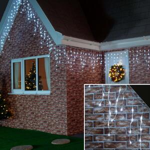 Instalatie de Craciun Premium Tahagov® Tip Franjuri cu Flash 8 m 252 LED-uri Alb Rece 2095W Interconectabila