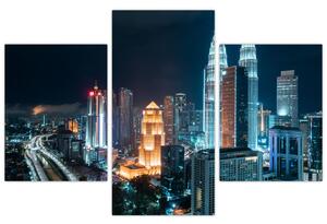 Tablou - Noaptea în Kuala Lumpur (90x60 cm)