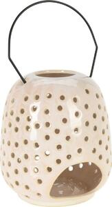 Felinar ceramic Dots crem, 15 x 23 cm