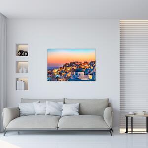 Tablou - Santorini în amurg (90x60 cm)