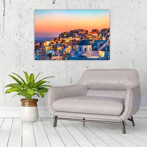 Tablou - Santorini în amurg (90x60 cm)