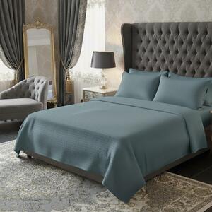 Lenjerie de pat creponata uni 100% BUMBAC – SEA GREEN