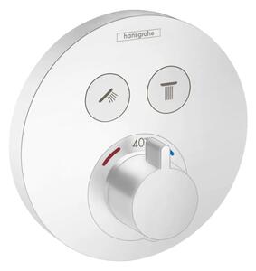 Baterie dus incastrata termostatata alb mat Hansgrohe, ShowerSelect S Alb mat