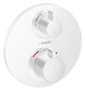 Baterie cada sau dus termostatata culoare alb mat Hansgrohe, Ecostat S Alb mat