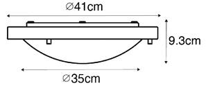 Plafoniera moderna alba 41 cm IP44 - Yuma