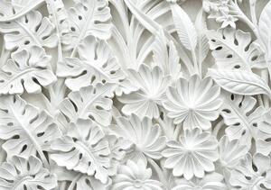 Fototapet - Abstarcție albă alabastru (254x184 cm)