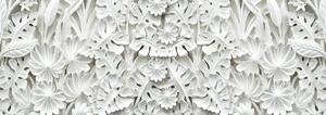 Fototapet - Abstarcție albă alabastru (152,5x104 cm)