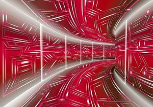 Fototapet - Coridor roșu (254x184 cm)