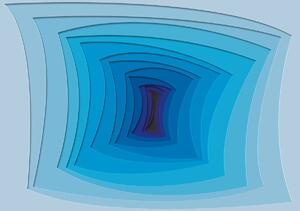 Fototapet - Tunelul albastru (254x184 cm)