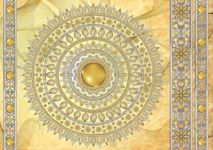 Fototapet - Mandala în aur (254x184 cm)