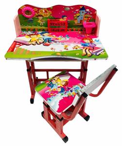 Birou cu scaunel pentru copii, 69x45x62 cm, Fericire, Roz - MSP-22