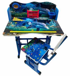 Birou cu scaunel pentru copii, 69x45x62 cm, Ocean, Albastru - MSP-20