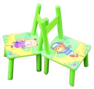 Masuta copii din lemn cu 2 scaunele - Ursuleti - MSP-38