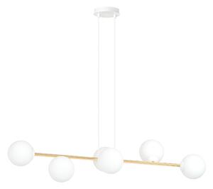 Emibig Gravity lampă suspendată 6x10 W alb-auriu 1242/6