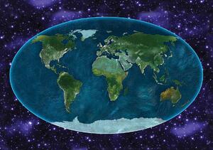 Fototapet - Privire spre planeta Pământ (152,5x104 cm)
