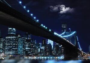 Fototapet - Oașul și podul noaptea (152,5x104 cm)