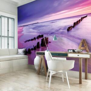 Fototapet - Malul mării - violet (254x184 cm)
