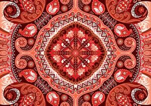 Fototapet - Mozaic roșu (152,5x104 cm)