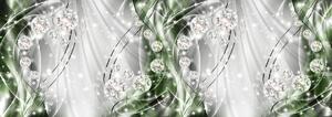 Fototapet - Abstract, diamante, argint și smaragd (152,5x104 cm)