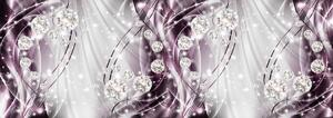 Fototapet - Abstract, diamante, argint și violet (152,5x104 cm)
