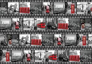 Fototapet - Rolă de film - Londra (152,5x104 cm)