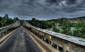 Fototapet - Podul de metal vechi (254x184 cm)