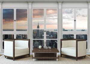 Fototapet - New York - privire din geam (254x184 cm)