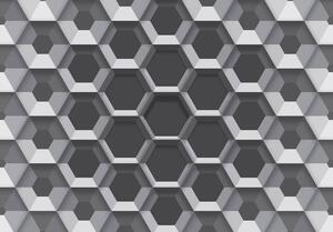 Fototapet - 3D hexagon (152,5x104 cm)