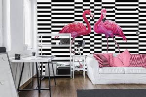 Fototapet - Flamingo 3D (254x184 cm)