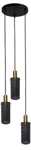 Light Prestige Tirana lampă suspendată 3x40 W negru-auriu LP-945/3PBK