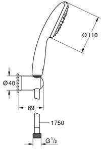 Grohe Start set de duș perete crom 27950001