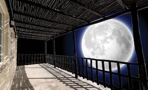 Fototapet - Terasă cu privire spre Lună (152,5x104 cm)
