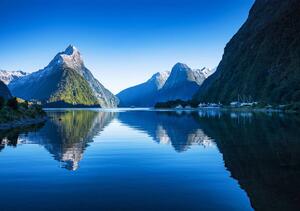 Fototapet - Munții și lac - Noua Zealanda (254x184 cm)