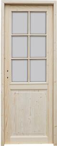 Ușă de interior Minerva brad natur lemn masiv 205x88 cm dreapta