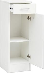 Dulap baie așezat Lorenz U300, 1 ușă 1 sertar, PAL, 92,1x30,3 cm, alb perlat