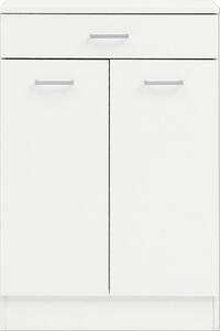 Dulap baie așezat Lorenz U600, 2 uși 1 sertar, PAL, 92,1x59,8 cm, alb perlat