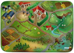 Covoras de joaca pentru copii House Of Kids, model ferma, multicolor, 100 x 150 cm