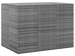 Ladă grădină pentru perne, gri, 145x100x103 cm, ratan PE