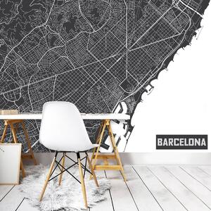 Fototapet - Harta Barcelonei (152,5x104 cm)