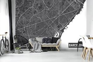 Fototapet - Harta Barcelonei (254x184 cm)