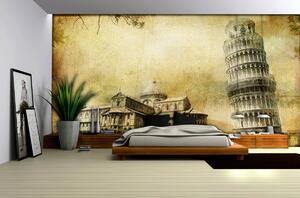 Fototapet - Vintage Art Pisa (152,5x104 cm)