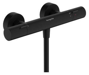 Hansgrohe Ecostat Fine baterie de duș perete cu termostat negru 13324670