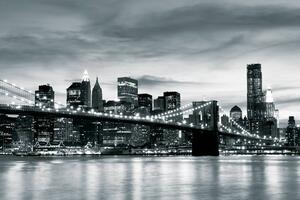 Fototapet - New York și podul Brooklin (254x184 cm)