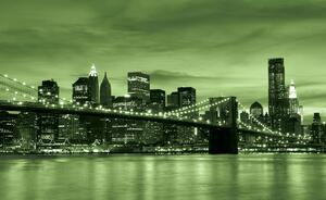 Fototapet - New York și Brooklin Bridge City (254x184 cm)