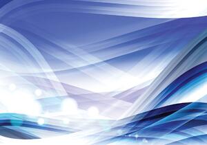 Fototapet - Valuri abstracte albastre (254x184 cm)