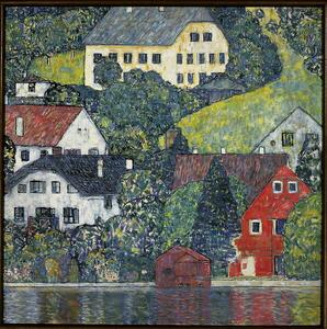 Reproducere Houses at Unterach on the Attersee, Klimt, Gustav