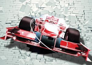 Fototapet - Formula 1 roșie 3D F1 (254x184 cm)