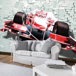 Fototapet - Formula 1 roșie 3D F1 (152,5x104 cm)