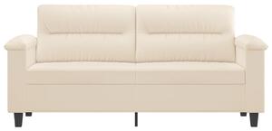 Canapea cu 2 locuri, bej, 140 cm, țesătură microfibră