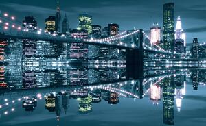 Fototapet - New York Bridge noaptea (152,5x104 cm)